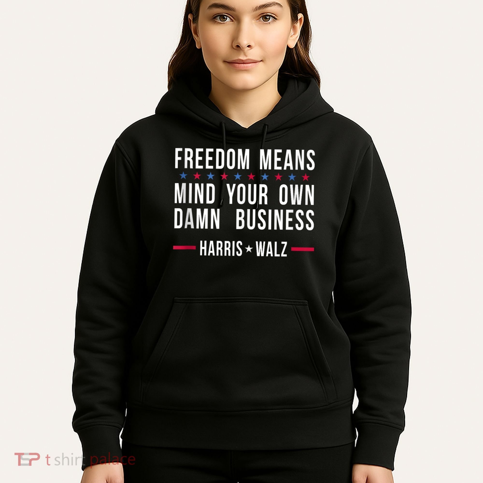 Harris Walz 2024 Mind Your Own Damn Business Hoodie