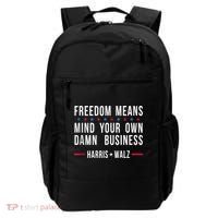 Harris Walz 2024 Mind Your Own Damn Business Backpack thumb 0