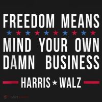 Harris Walz 2024 Mind Your Own Damn Business Polo thumb 3