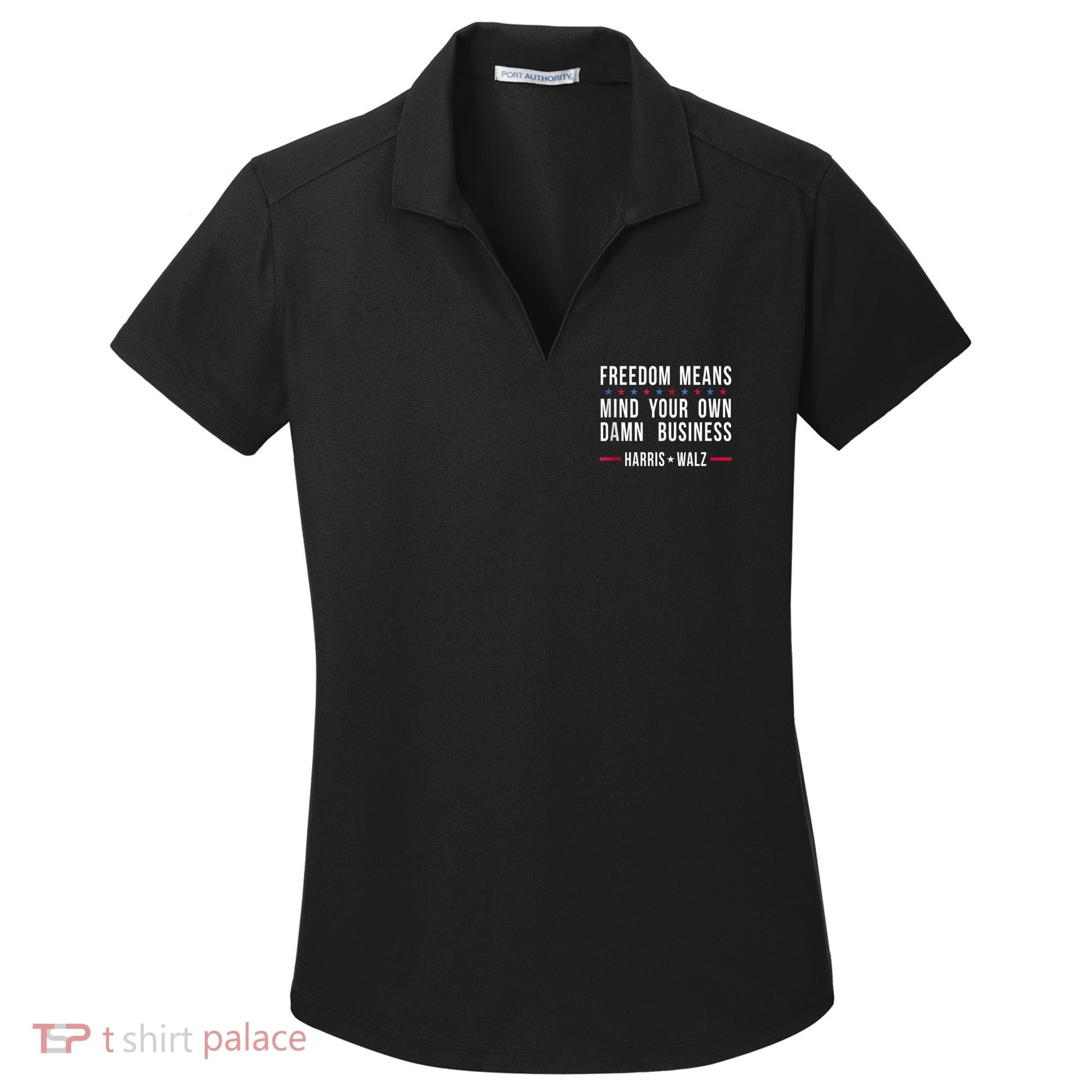 Harris Walz 2024 Mind Your Own Damn Business Women's Dry Zone Grid Polo