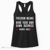 Harris Walz 2024 Mind Your Own Damn Business Women's Tank Top thumb 0
