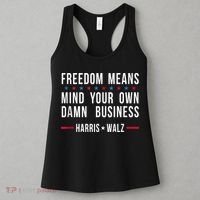Harris Walz 2024 Mind Your Own Damn Business Women's Tank Top thumb 3