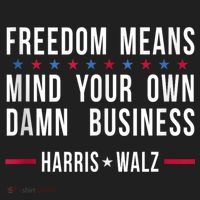 Harris Walz 2024 Mind Your Own Damn Business Golf Towel thumb 3