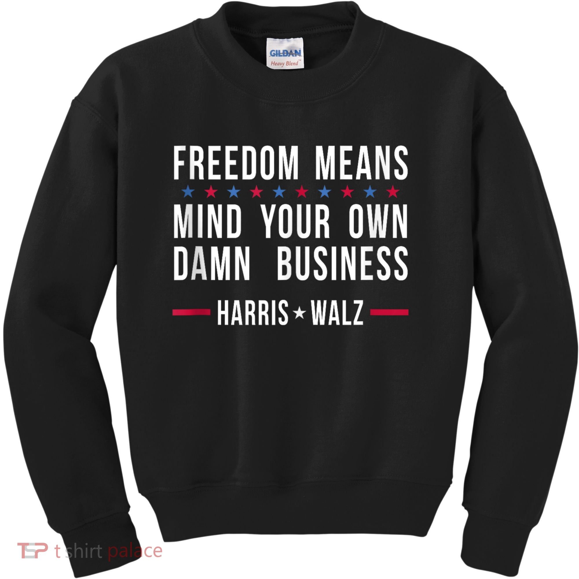 Harris Walz 2024 Mind Your Own Damn Business Kids Sweatshirt