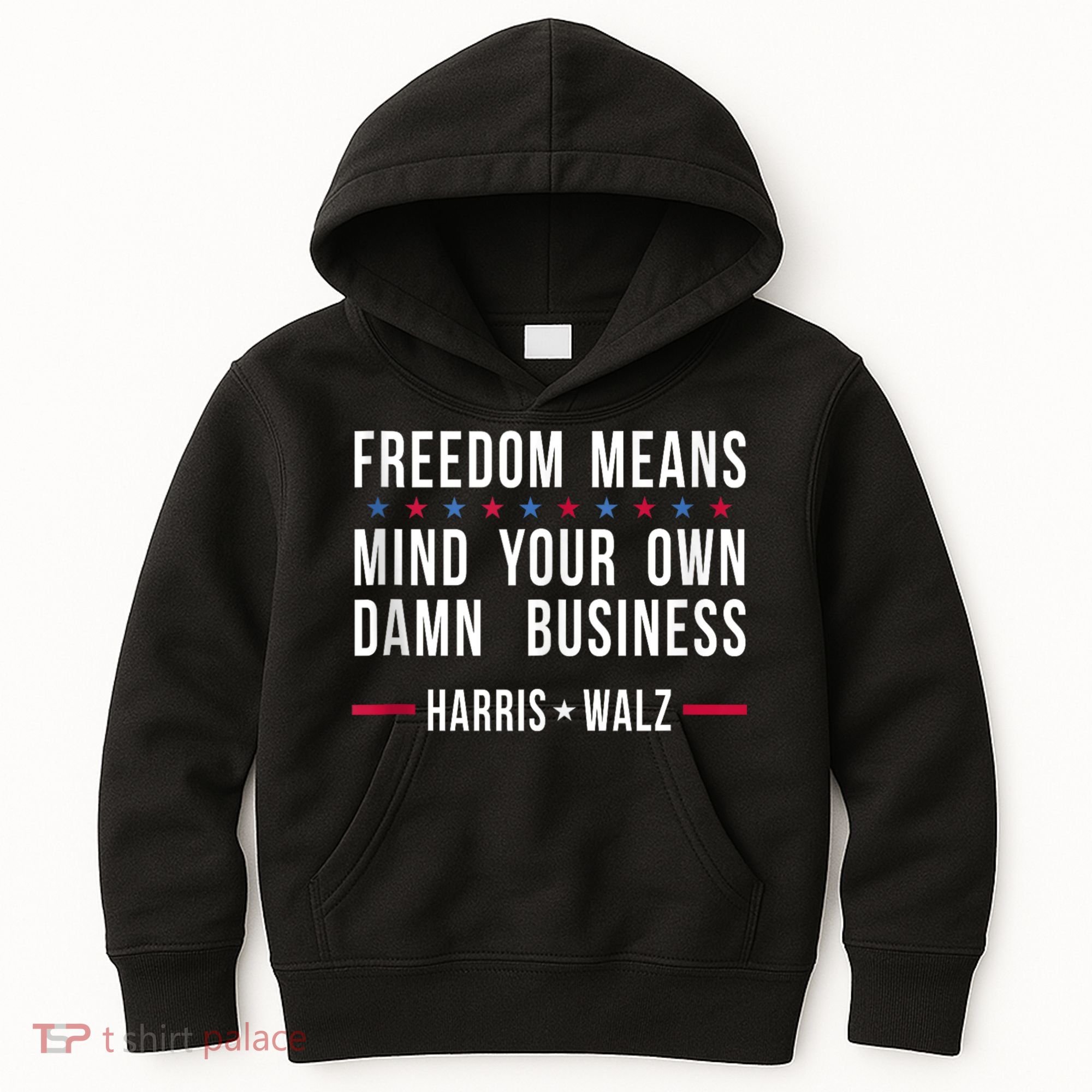 Harris Walz 2024 Mind Your Own Damn Business Kids Hoodie