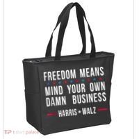 Harris Walz 2024 Mind Your Own Damn Business Tote Bag thumb 2