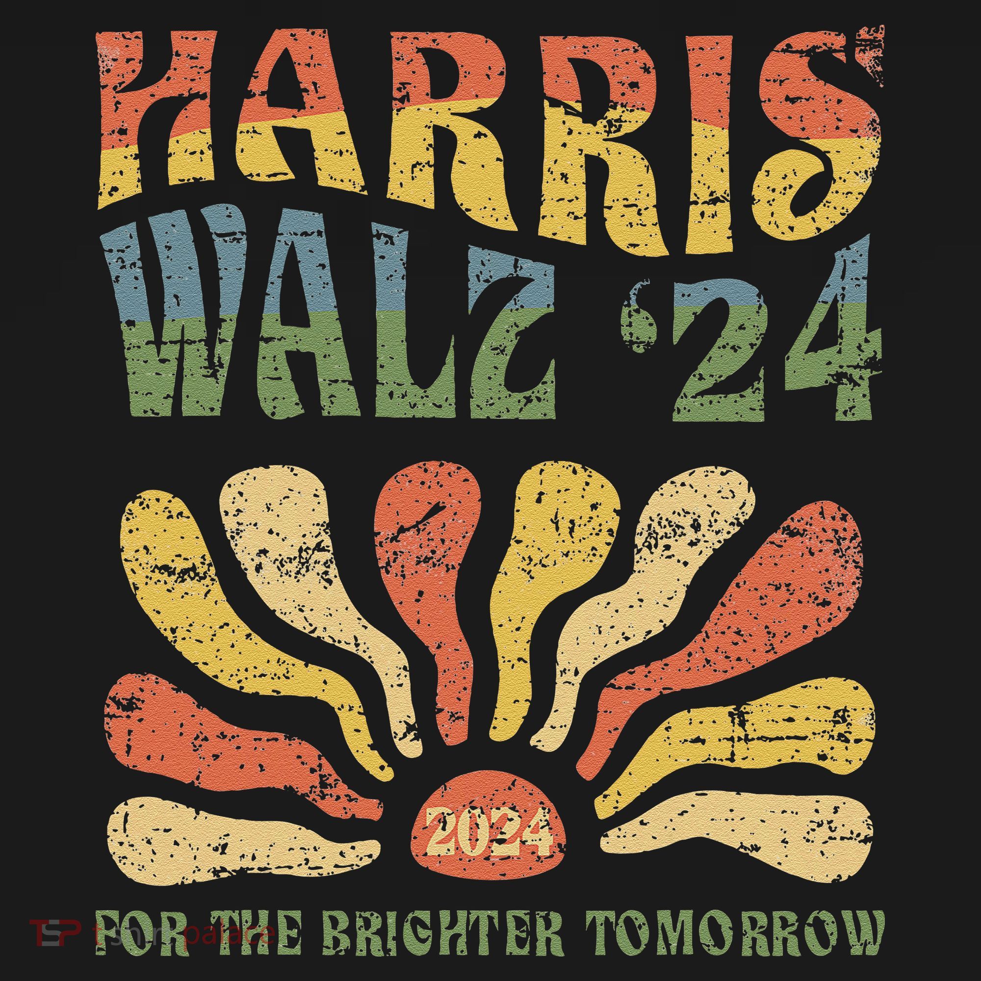 Harris Walz 2024 For President Patriotic Kamala Waltz 2024 T-Shirt