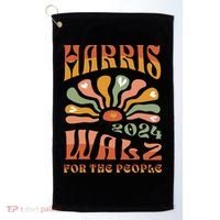 Harris Walz 2024 Election President Kamala Harris Tim Waltz Golf Towel thumb 0