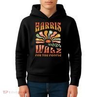 Harris Walz 2024 Election President Kamala Harris Tim Waltz Kids Hoodie thumb 4