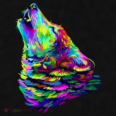 Howling Wolf Abstract Ladies PosiCharge Tri-Blend Wicking Tank