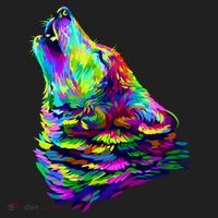 Howling Wolf Abstract Women's Sweatshirt thumb 2