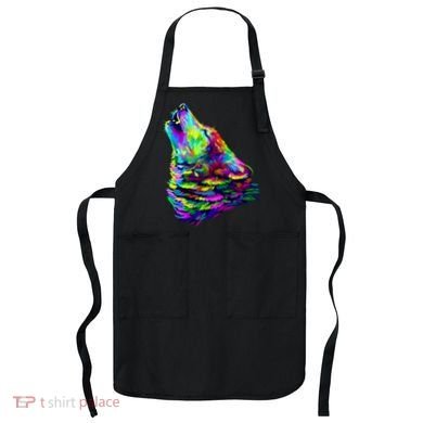 Howling Wolf Abstract Apron