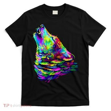 Howling Wolf Abstract T-Shirt