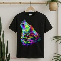 Howling Wolf Abstract T-Shirt thumb 2