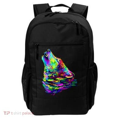 Howling Wolf Abstract Backpack