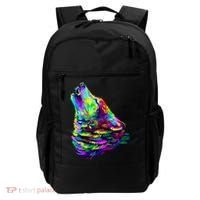 Howling Wolf Abstract Backpack thumb 0