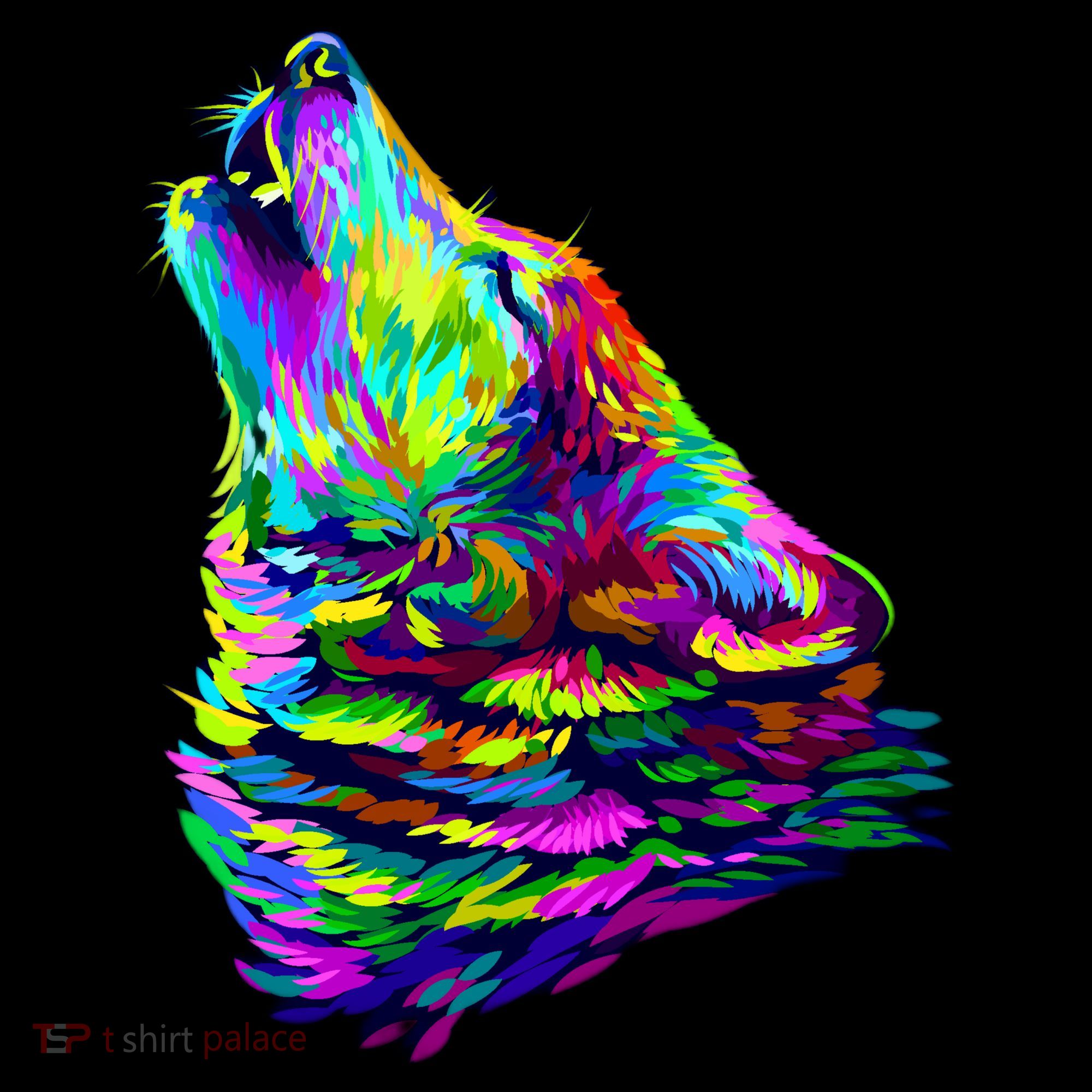 Howling Wolf Abstract Backpack