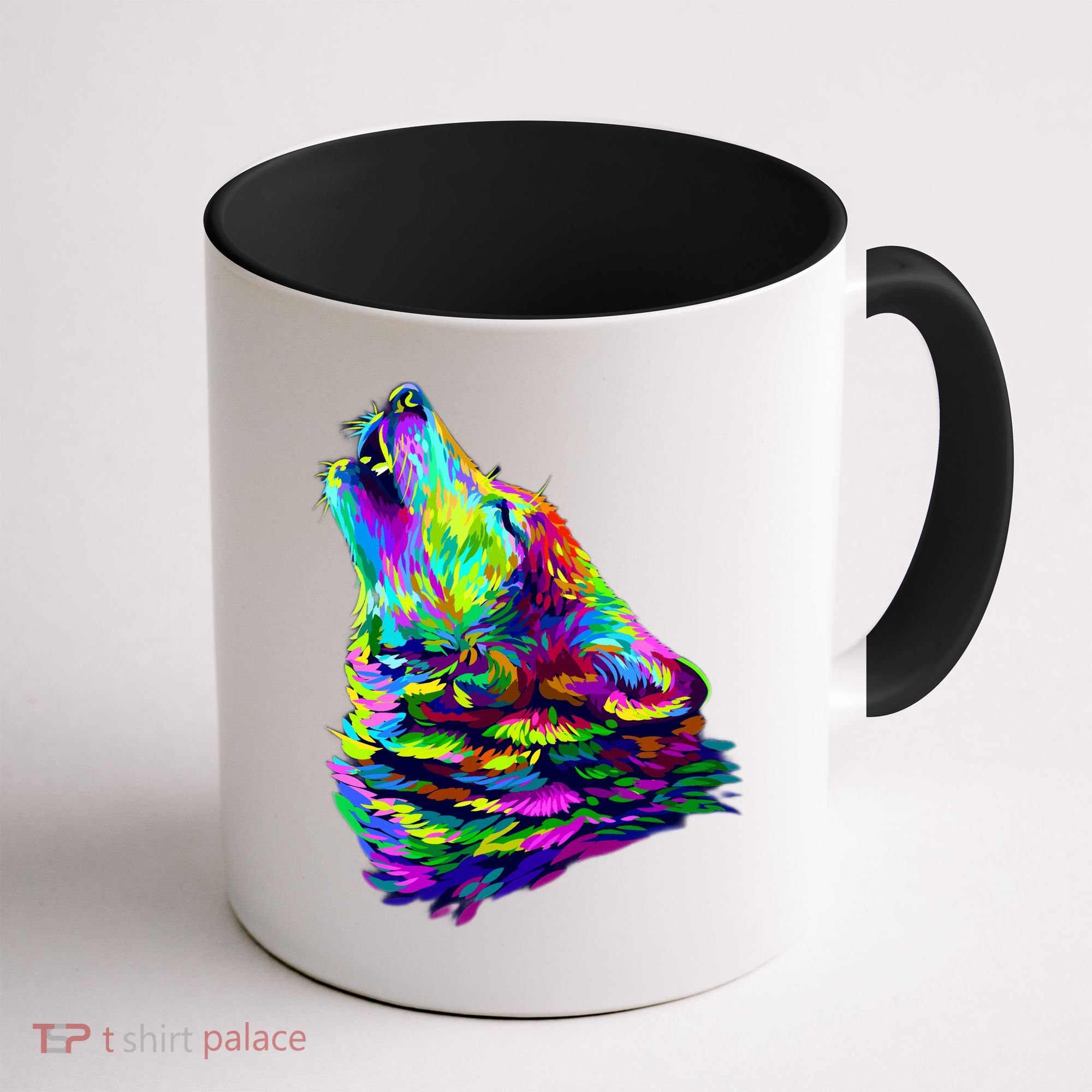 Howling Wolf Abstract Coffee Mug