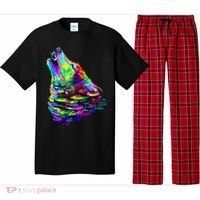 Howling Wolf Abstract Pajama Set thumb 0