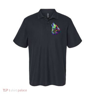 Howling Wolf Abstract Polo