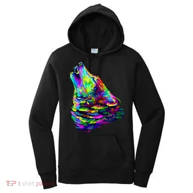 Howling Wolf Abstract Women's Hoodie
