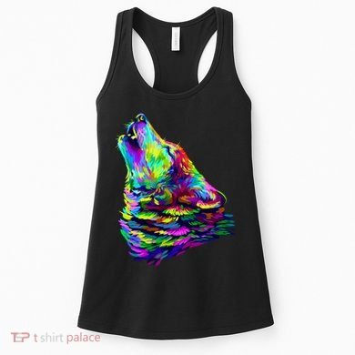 Howling Wolf Abstract Women's Tank Top