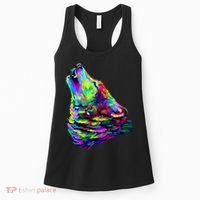 Howling Wolf Abstract Women's Tank Top thumb 0