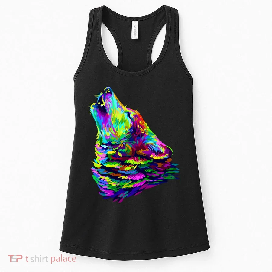 Howling Wolf Abstract Women's Tank Top
