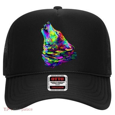 Howling Wolf Abstract Hat