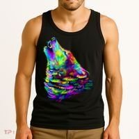 Howling Wolf Abstract Tank Top thumb 3