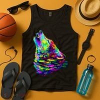 Howling Wolf Abstract Tank Top thumb 4