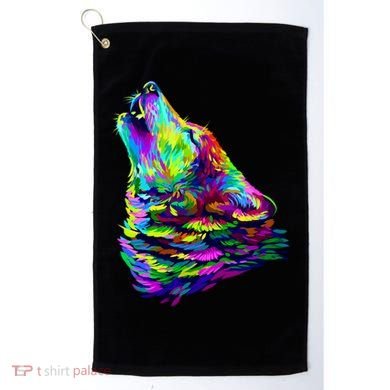 Howling Wolf Abstract Golf Towel