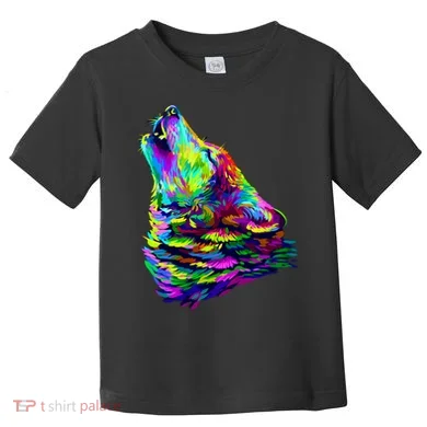 Howling Wolf Abstract Toddler T-Shirt