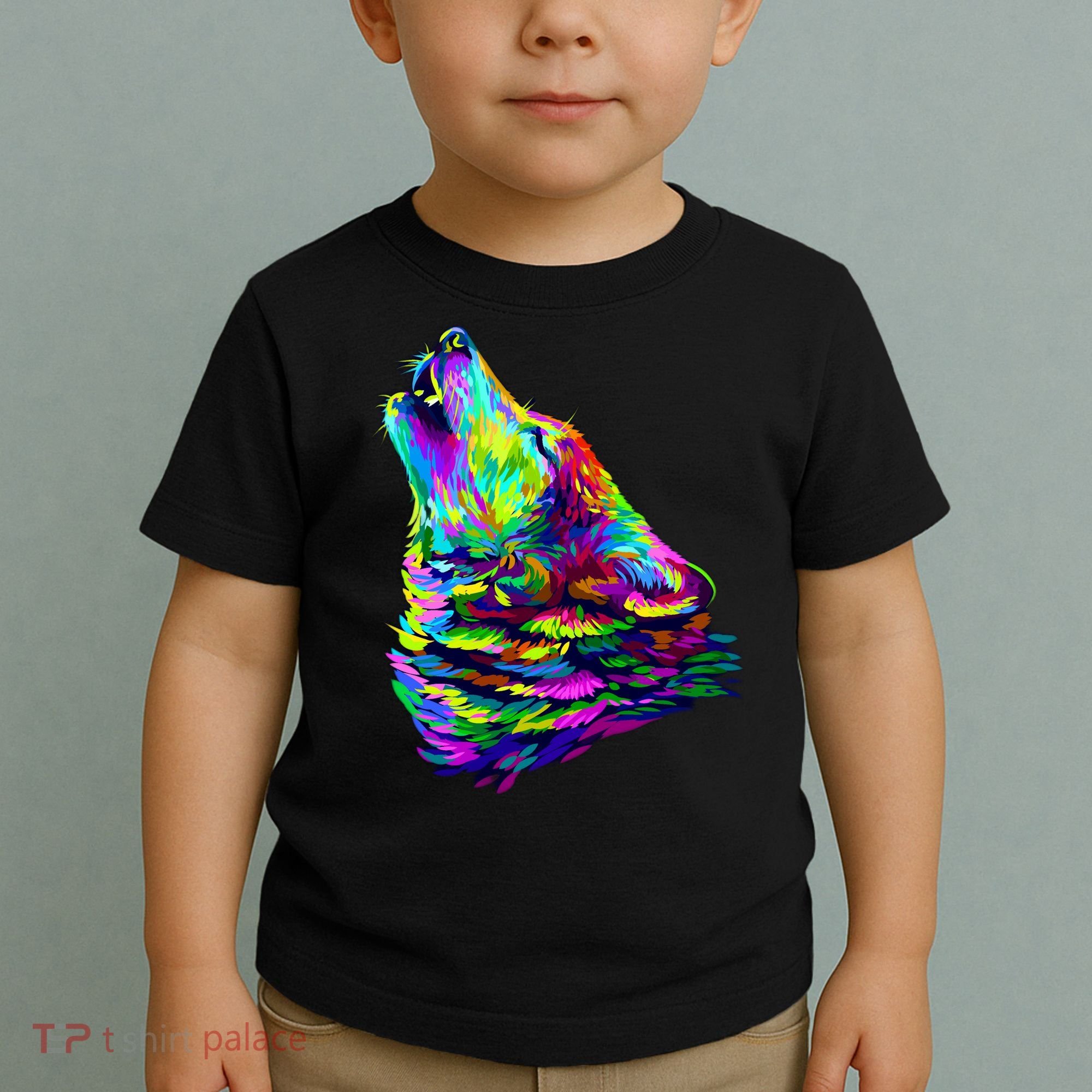 Howling Wolf Abstract Toddler T-Shirt