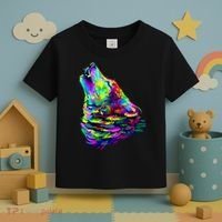 Howling Wolf Abstract Toddler T-Shirt thumb 3