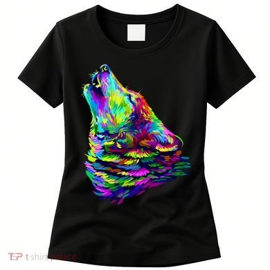 Howling Wolf Abstract Women's T-Shirt