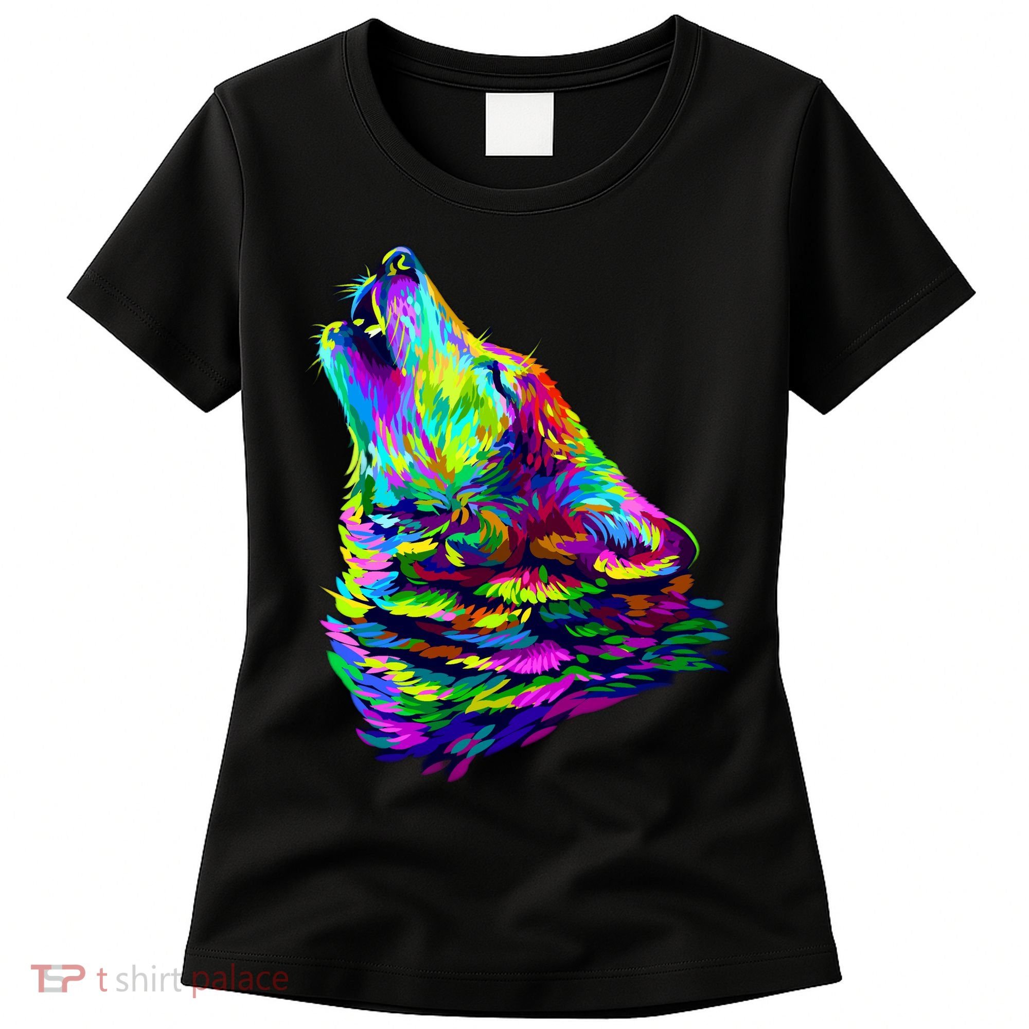 Howling Wolf Abstract Women's T-Shirt