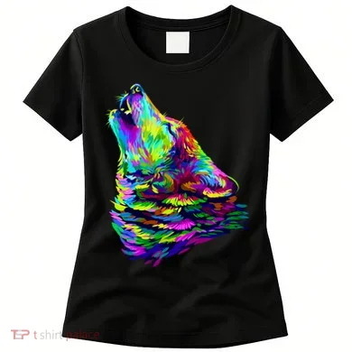 Howling Wolf Abstract Women's T-Shirt