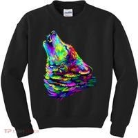 Howling Wolf Abstract Kids Sweatshirt thumb 0