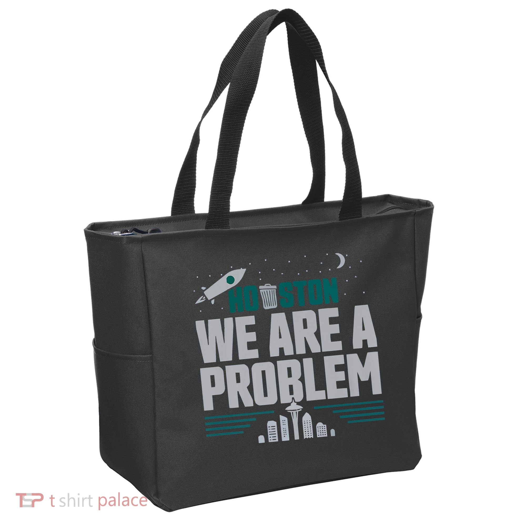 Houston We Are A Problem Baseball Seattle Sports Fan Gear Tote Bag