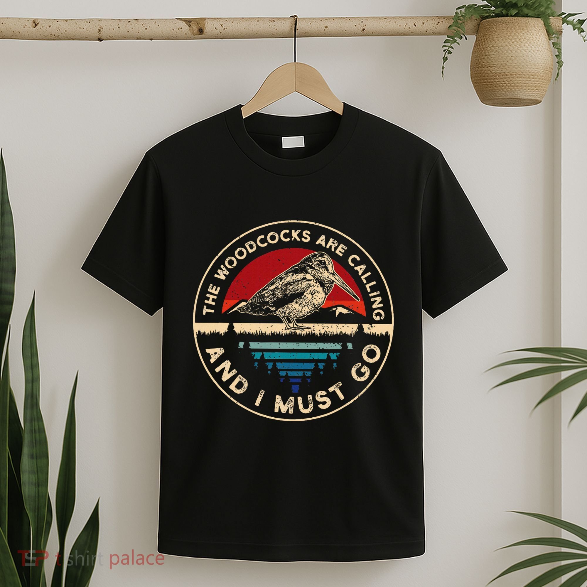 Hunting Woodcock Bird Retro Funny Phone Calls Hunter T-Shirt