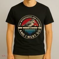 Hunting Woodcock Bird Retro Funny Phone Calls Hunter T-Shirt thumb 3