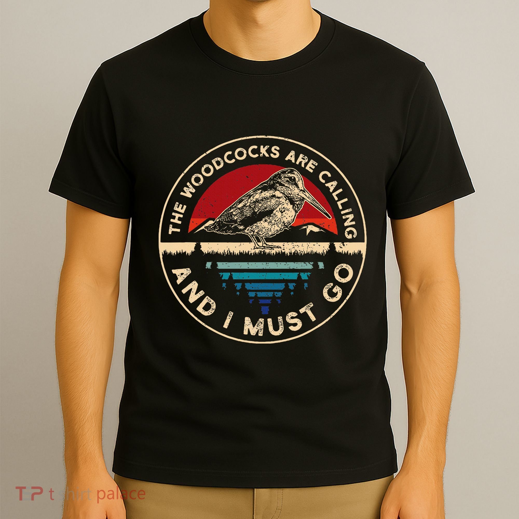 Hunting Woodcock Bird Retro Funny Phone Calls Hunter T-Shirt