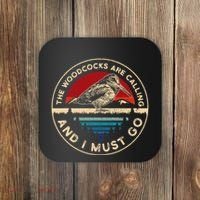 Hunting Woodcock Bird Retro Funny Phone Calls Hunter Coaster thumb 0