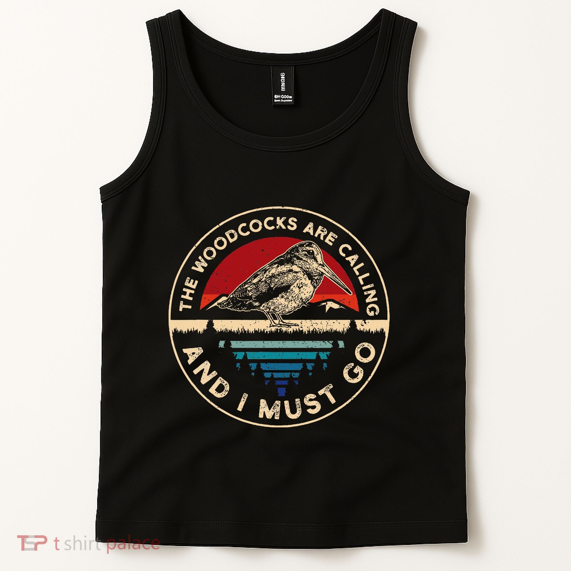 Hunting Woodcock Bird Retro Funny Phone Calls Hunter Tank Top