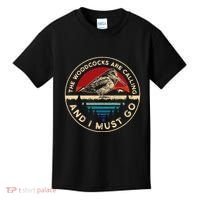 Hunting Woodcock Bird Retro Funny Phone Calls Hunter Kids T-Shirt thumb 0