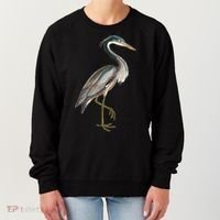 Heron Water Bird Lover Blue Heron Coastal Birds Women's Sweatshirt thumb 0