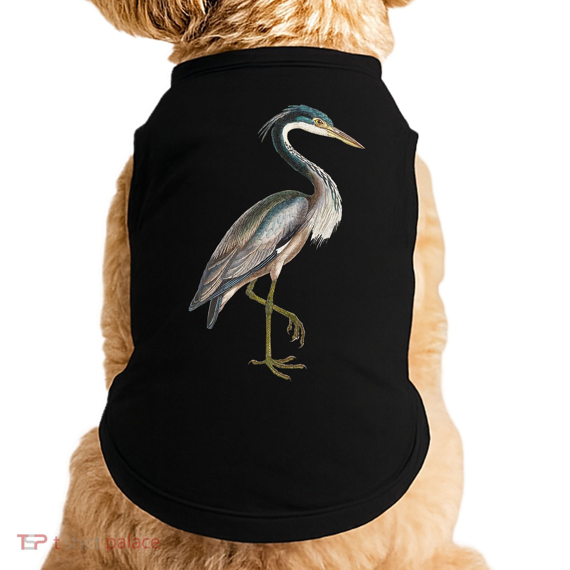 Heron Water Bird Lover Blue Heron Coastal Birds Doggie Tank