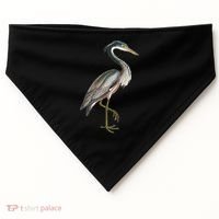 Heron Water Bird Lover Blue Heron Coastal Birds USA-Made Doggie Bandana thumb 0