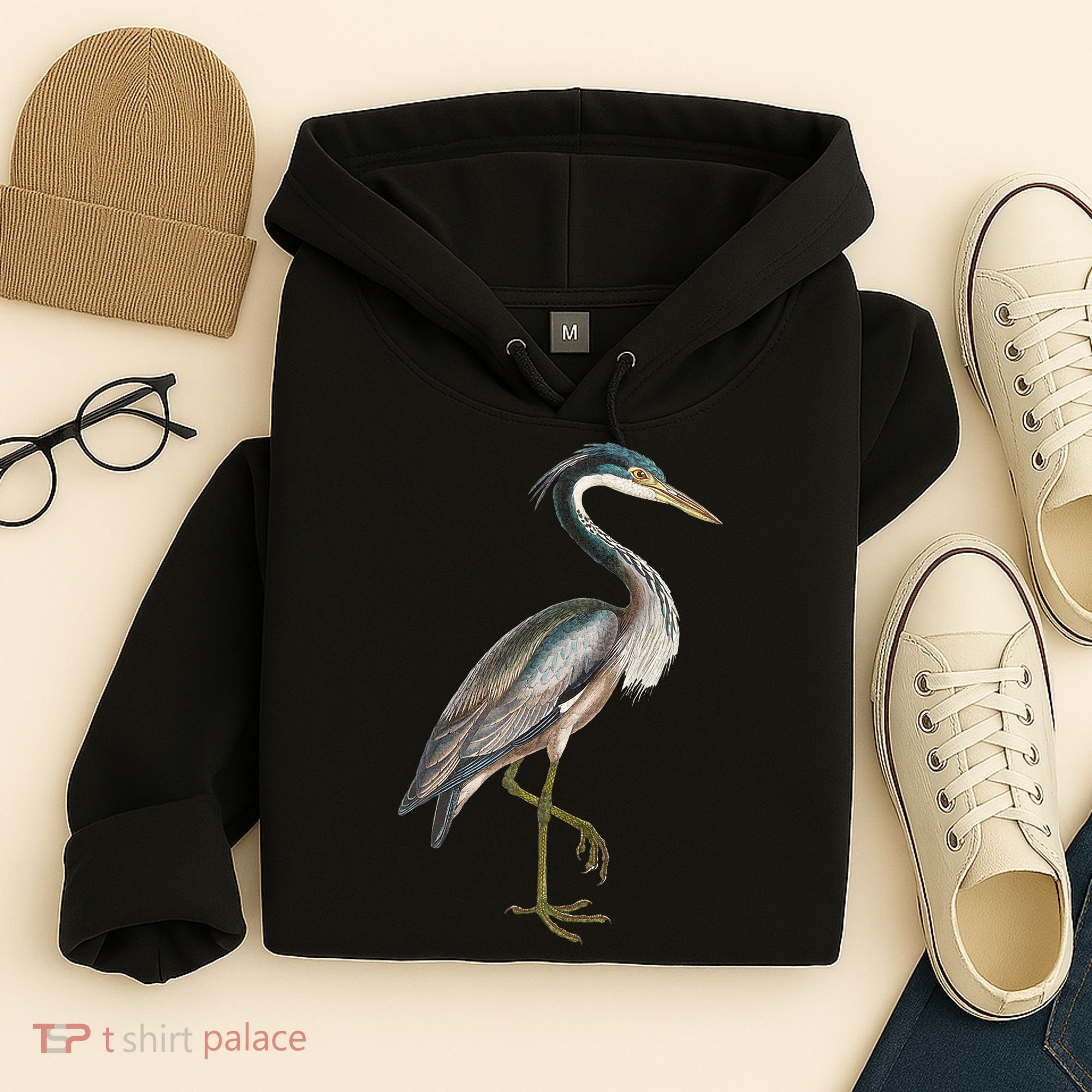 Heron Water Bird Lover Blue Heron Coastal Birds Hoodie